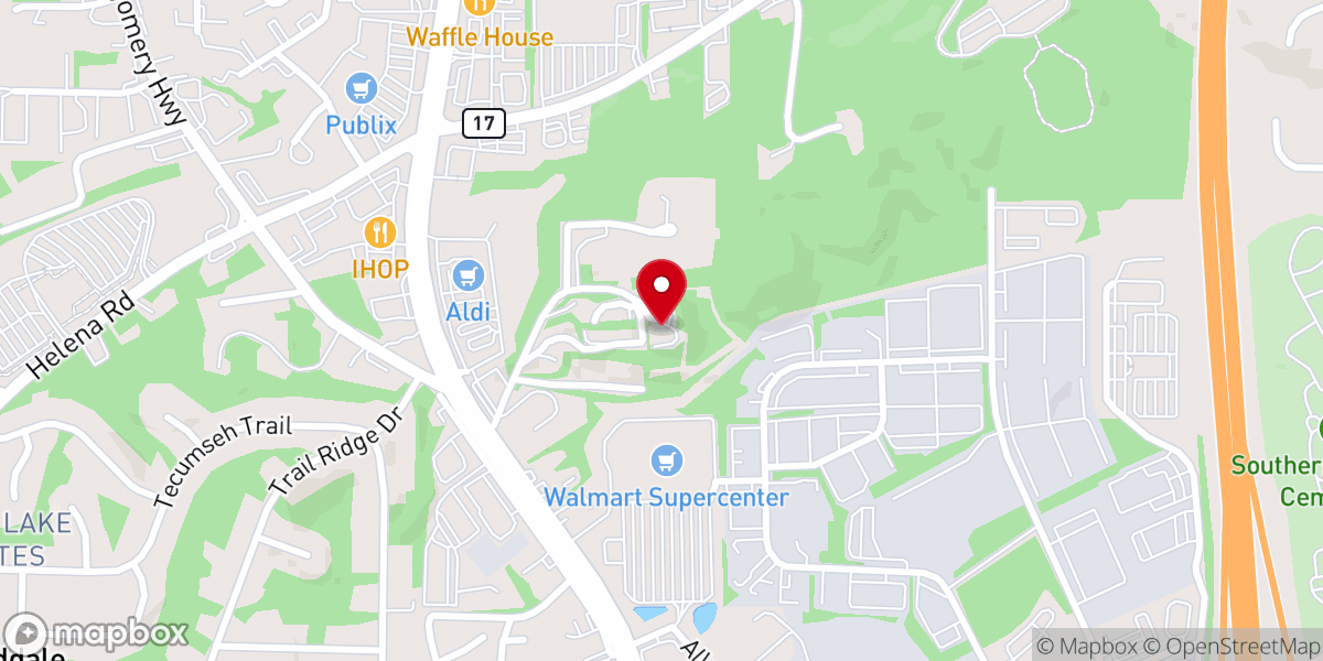 Map showing location of Calvary Birmingham
