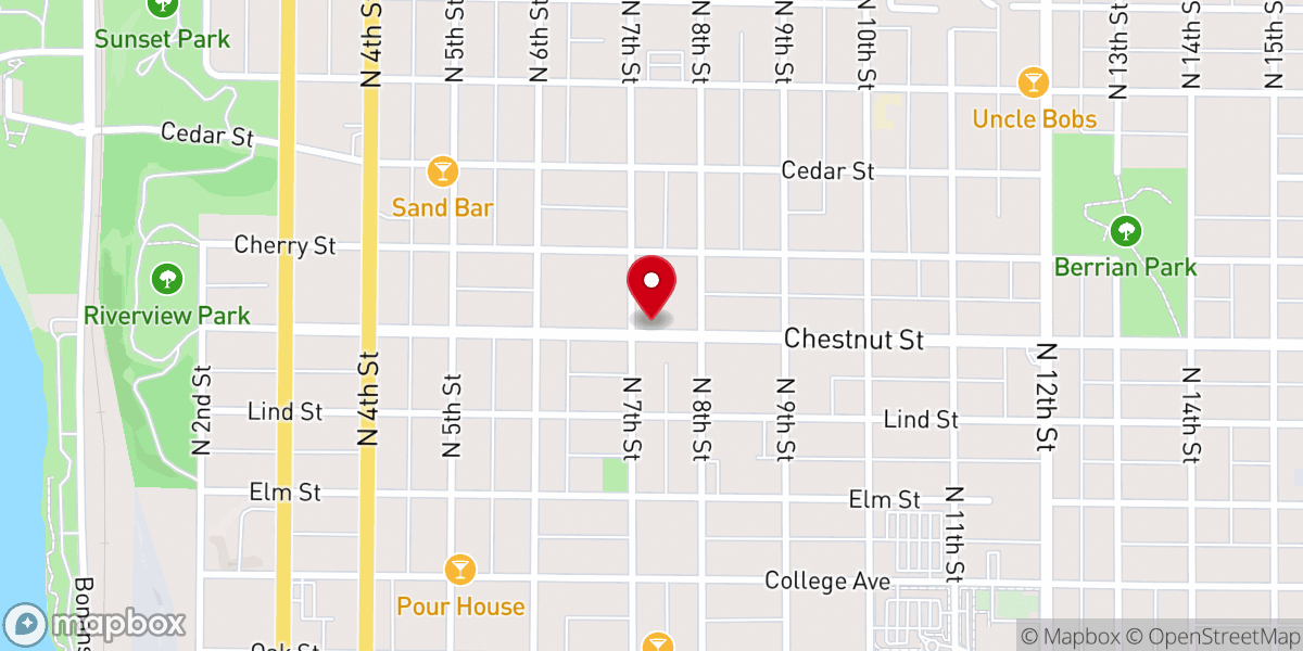 Map showing location of Saint Rose of Lima Parish Hall