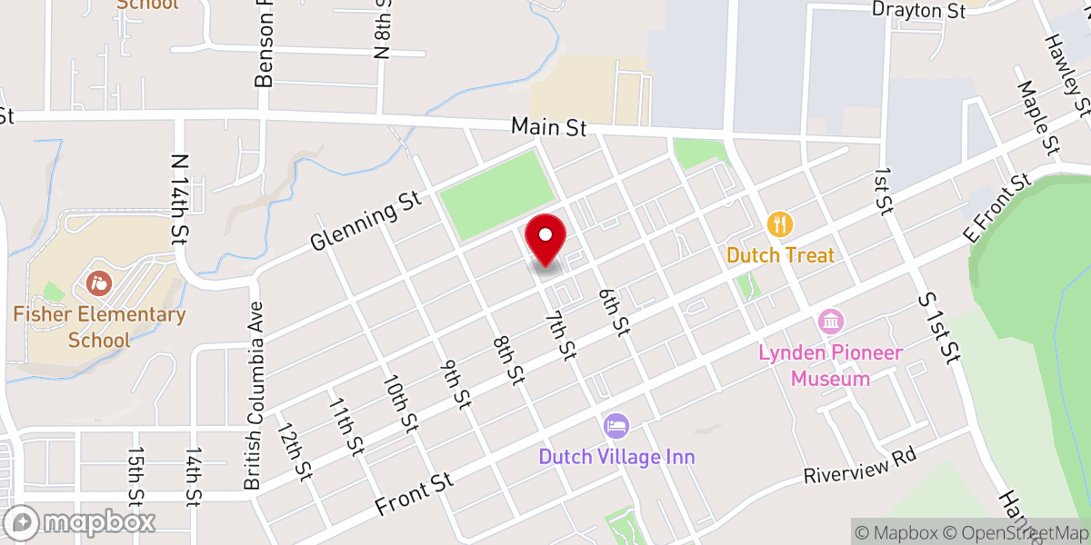 Map showing location of Faith Reformed Church