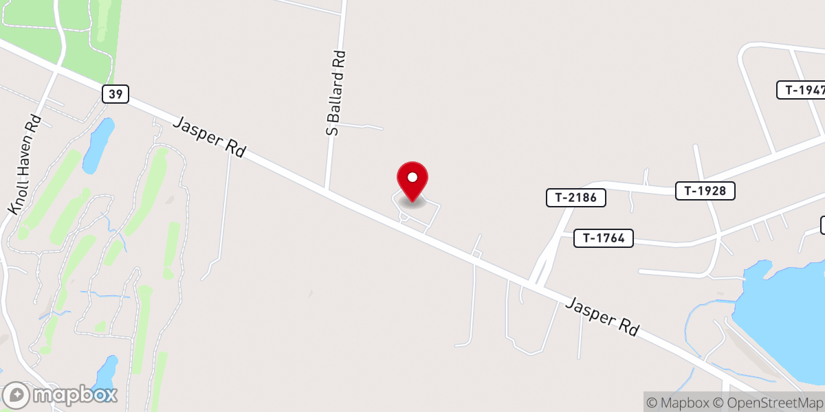Map showing location of Shawnee Hills Baptist Church