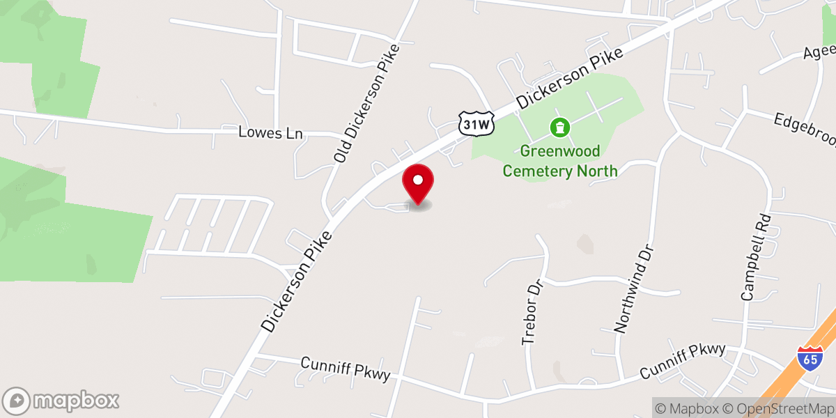 Map showing location of Church on the Rock
