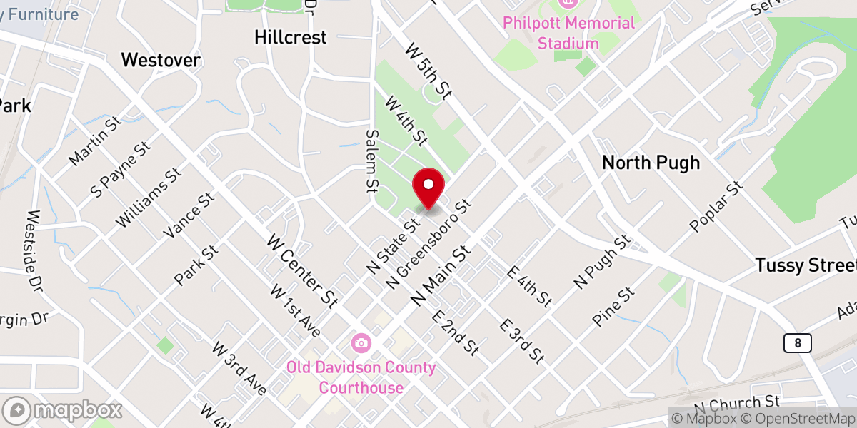 Map showing location of Pastor's Pantry