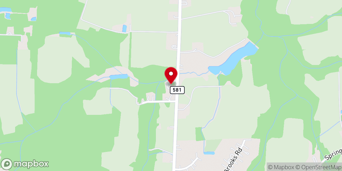 Map showing location of Rocky Branch United Church