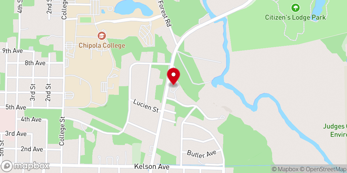 Map showing location of Caverns Road Church of Christ