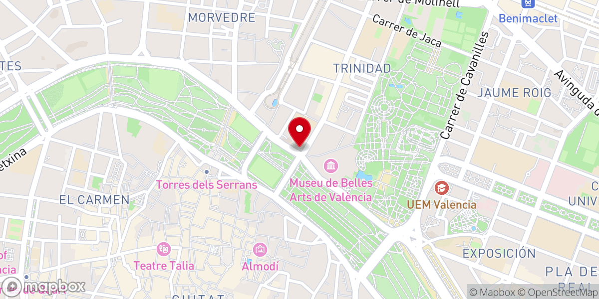 Map showing location of Real Monasterio de la Santísima Trinidad