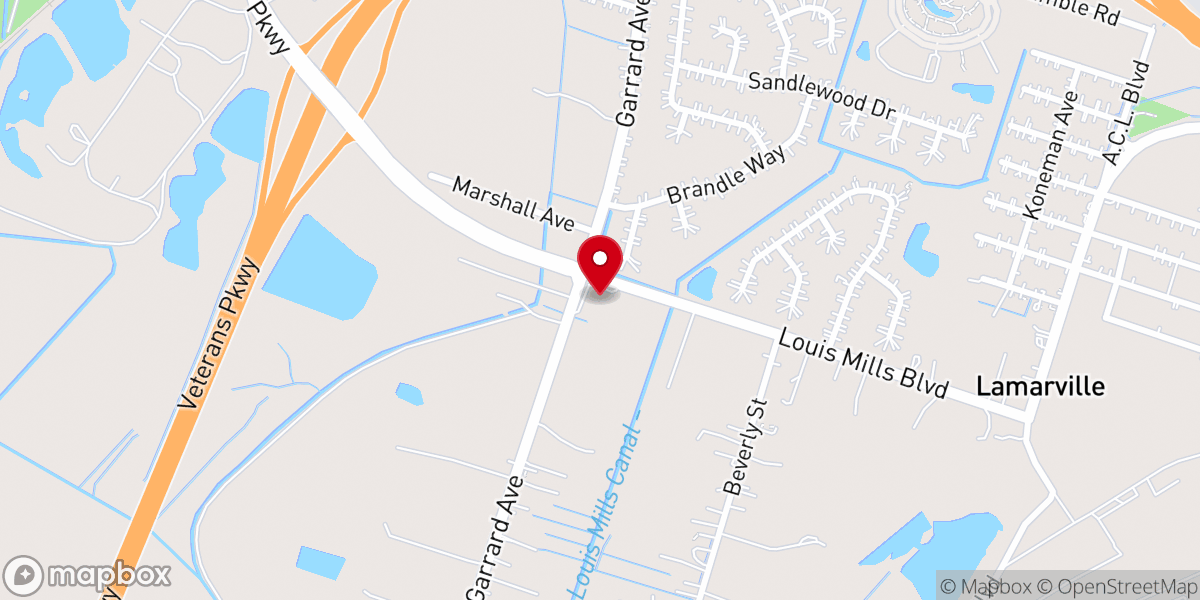 Map showing location of New Vision Baptist Church