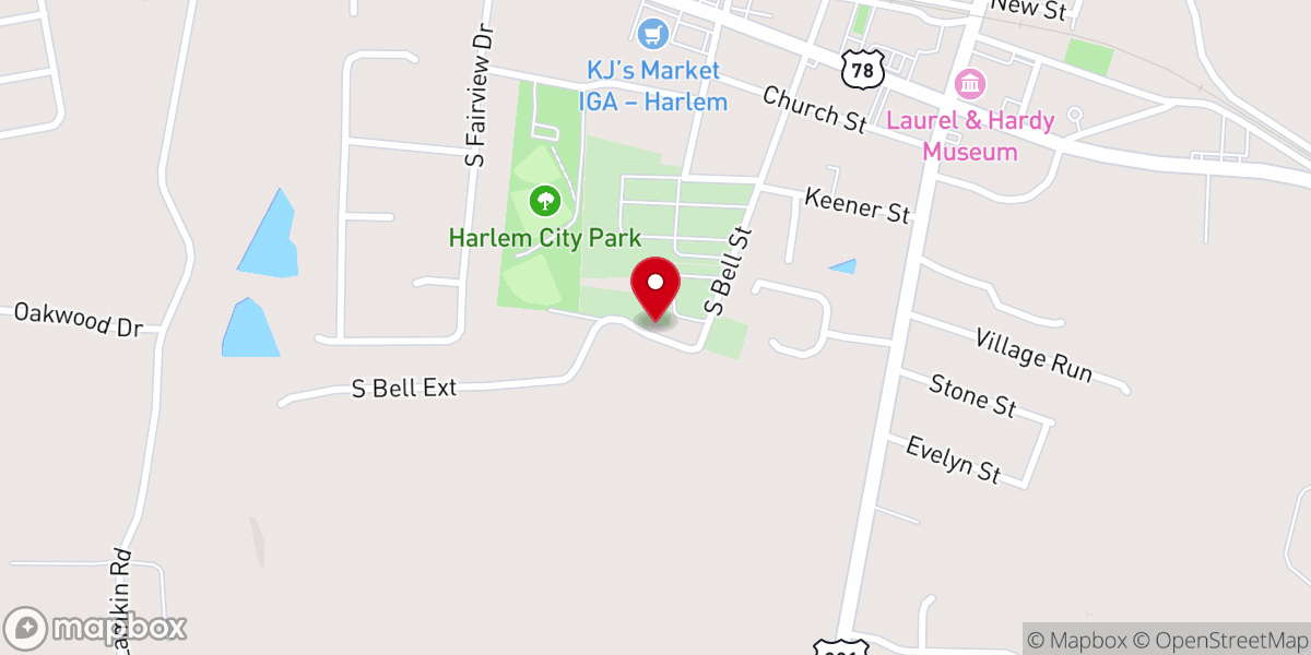 Map showing location of Second Mount Moriah Baptist Church