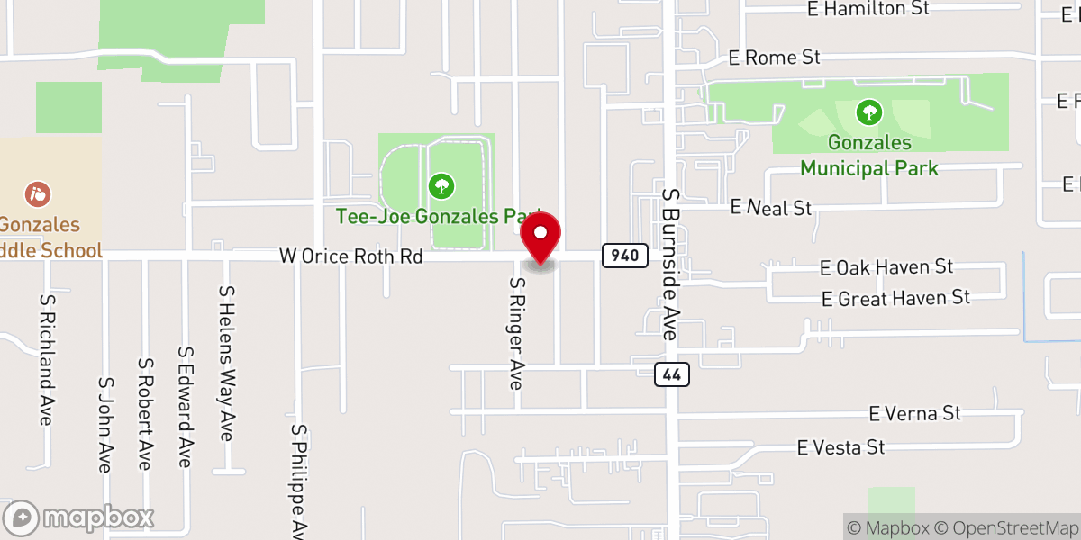 Map showing location of Southside Church of Christ