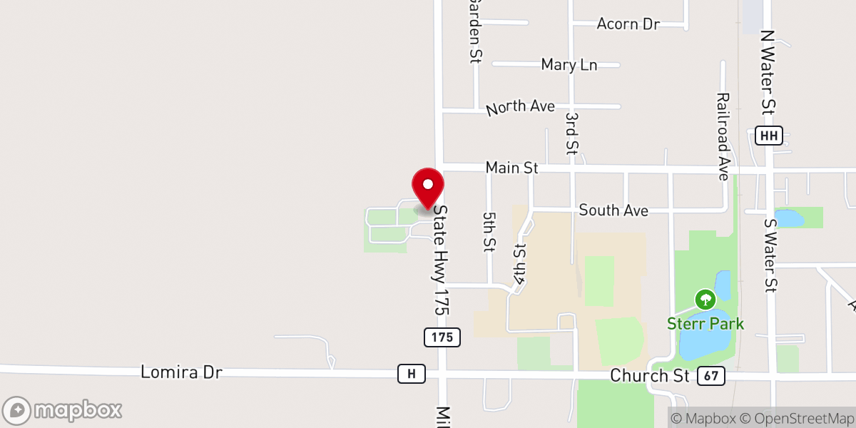 Map showing location of Parish Office – St. Mary Catholic Church