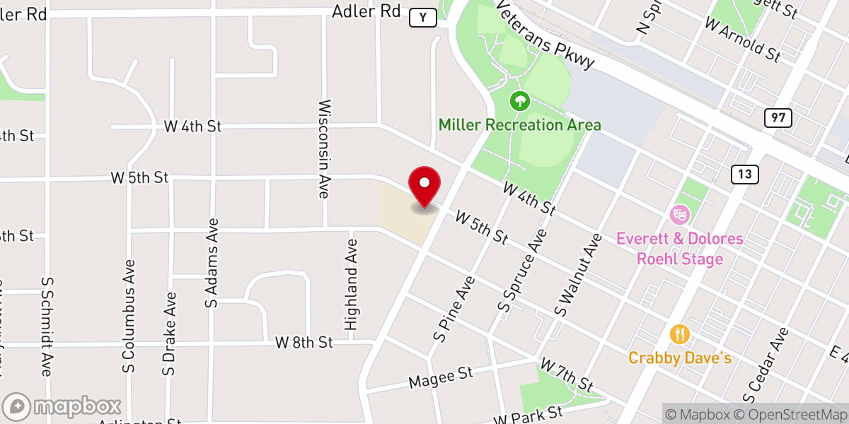 Map showing location of Dominion House of Prayer