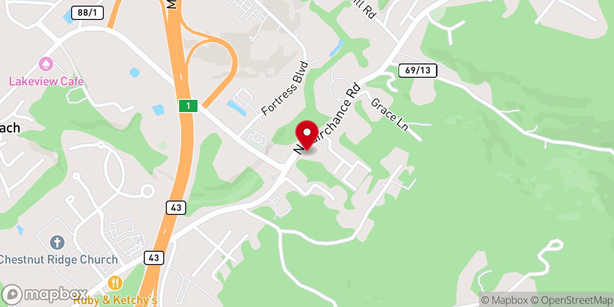 Map showing location of Cornerstone C & MA Church