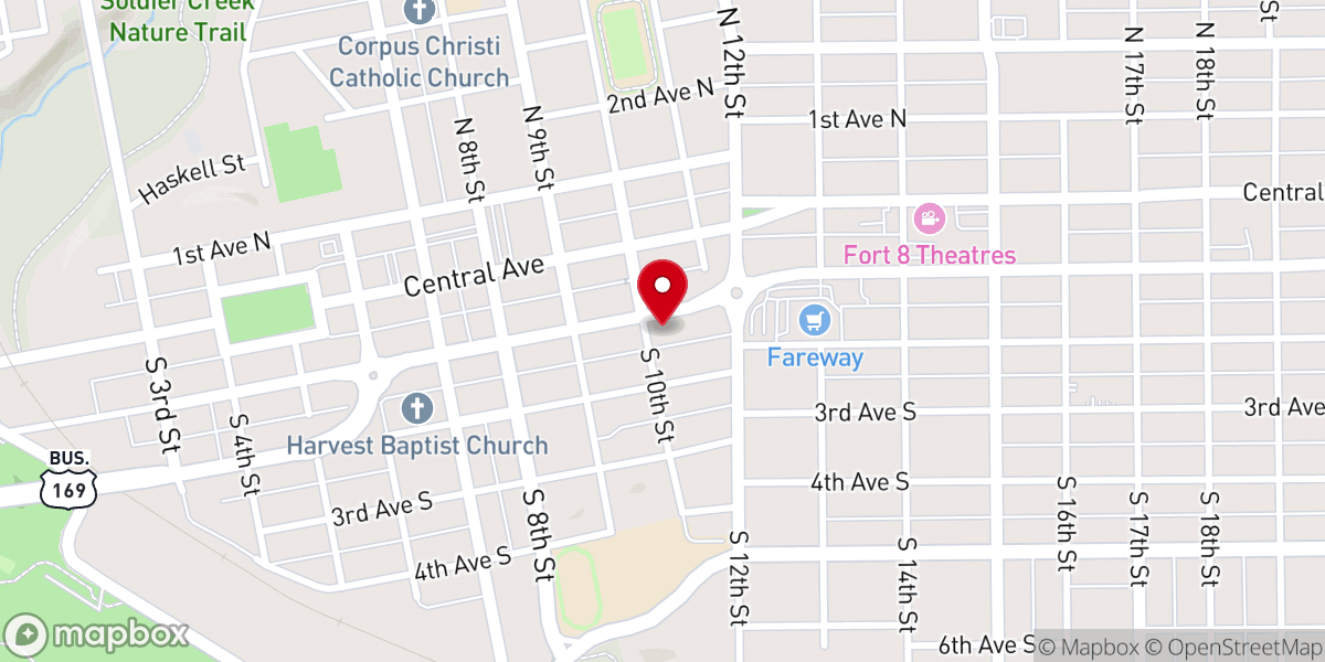 Map showing location of Saint Mark's Episcopal Church