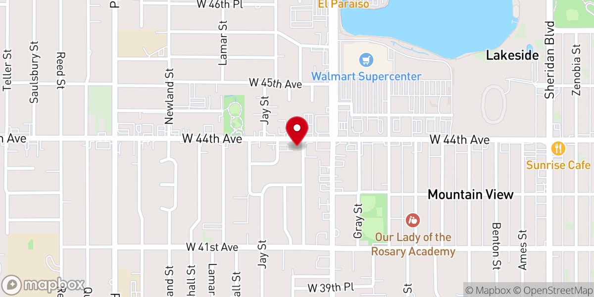 Map showing location of Covenant Presbyterian Church