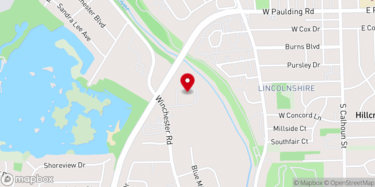 Map showing location of Calvary United Methodist Church
