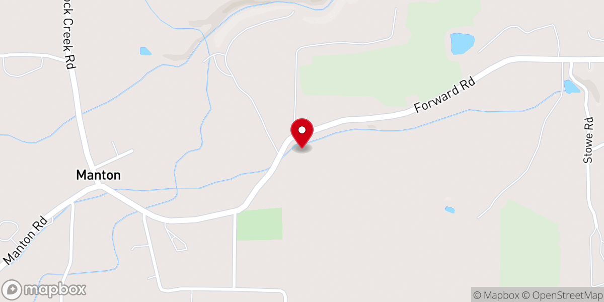 Map showing location of Manton Community Church