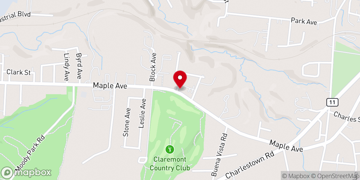 Map showing location of Calvary Baptist Church