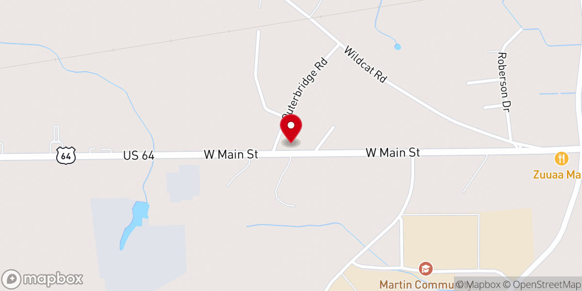 Map showing location of Tabernacle pillar of fire revival center