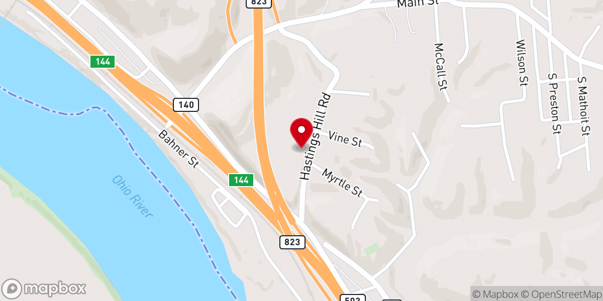 Map showing location of Riverview Church