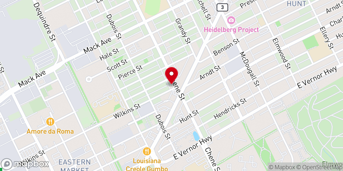 Map showing location of Pittman Memorial Church of God in Christ