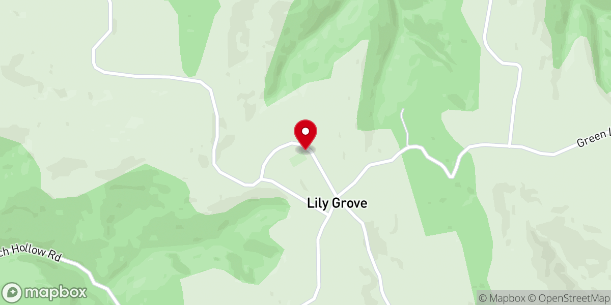 Map showing location of Lily Grove Missionary Baptist Church