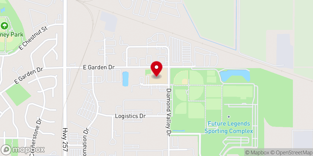 Map showing location of Reflect Community Church