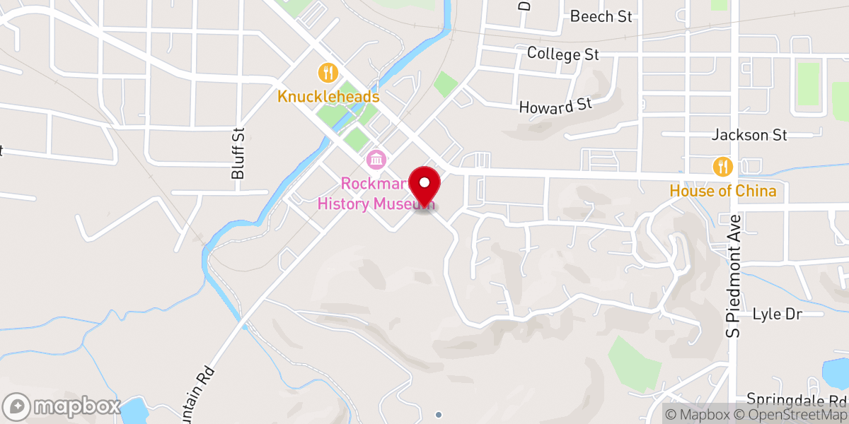 Map showing location of Rockmart Church of Christ