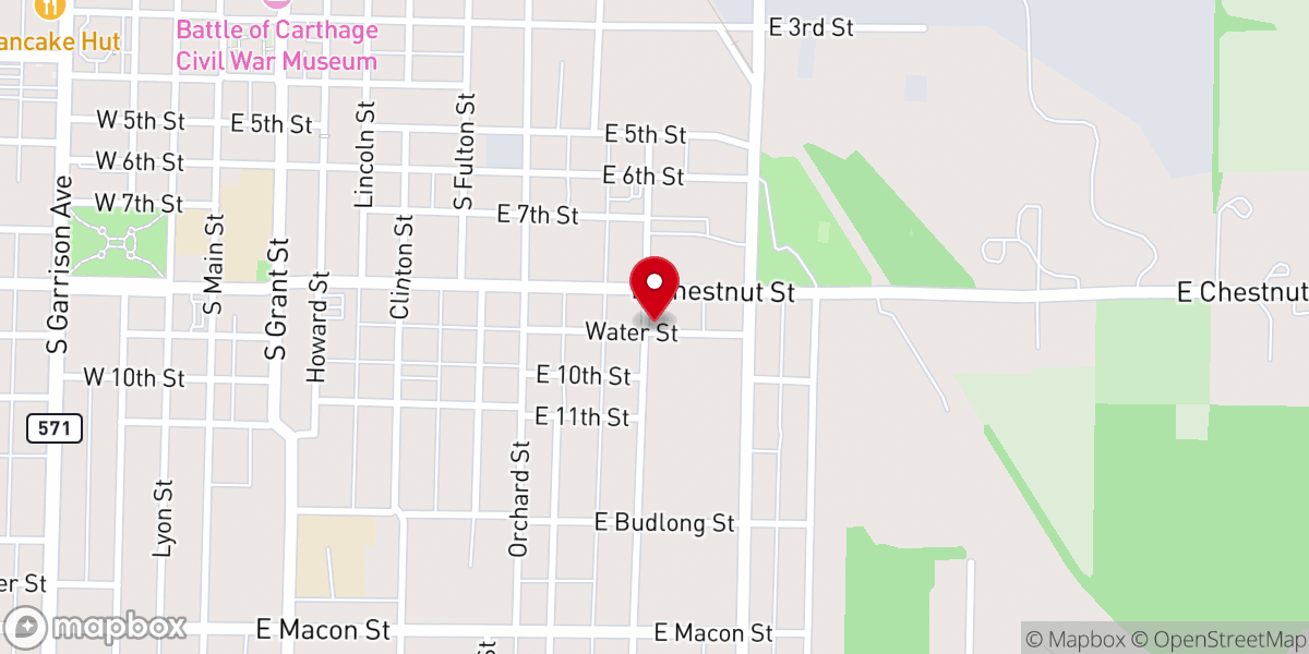 Map showing location of Church of God Holiness