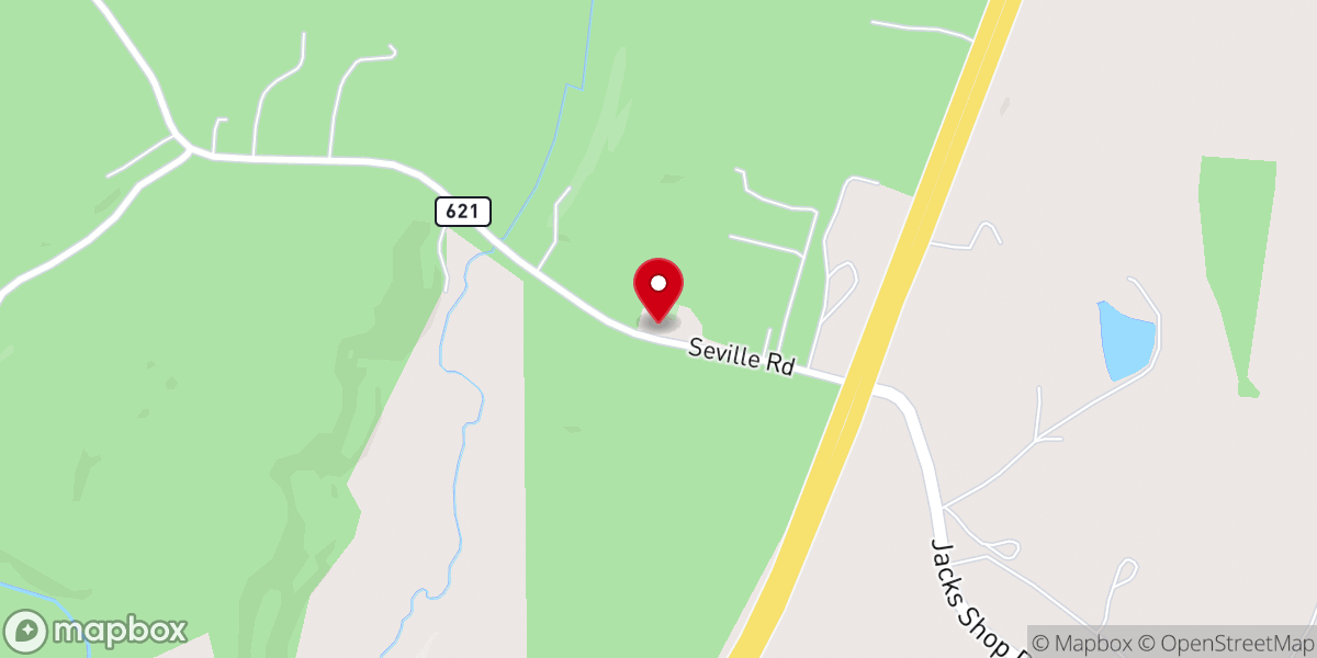 Map showing location of Mount Sinai Baptist Church