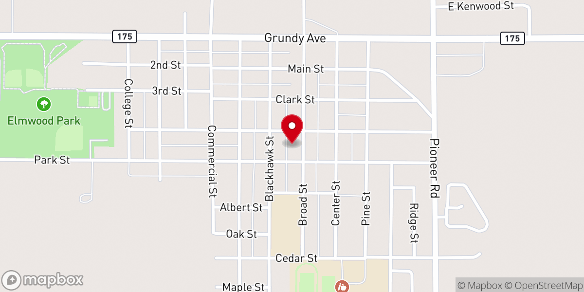 Map showing location of First Presbyterian Church