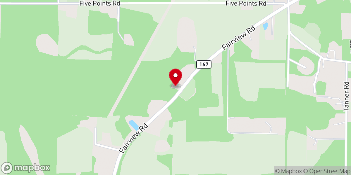 Map showing location of Mount Olive AME Church