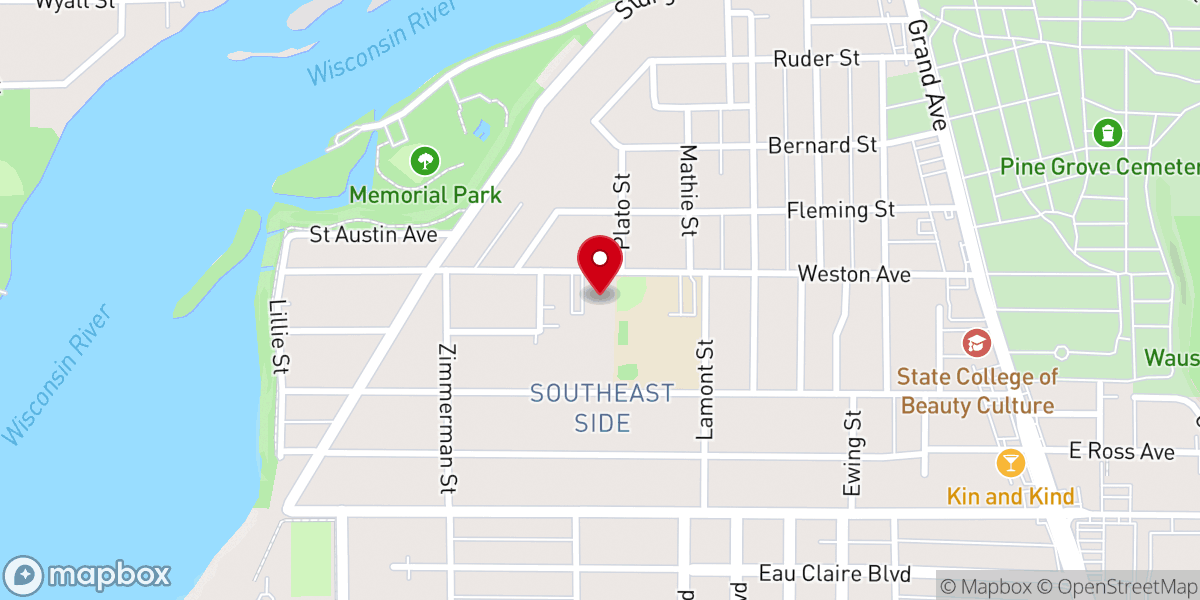 Map showing location of Pilgrim Lutheran Church