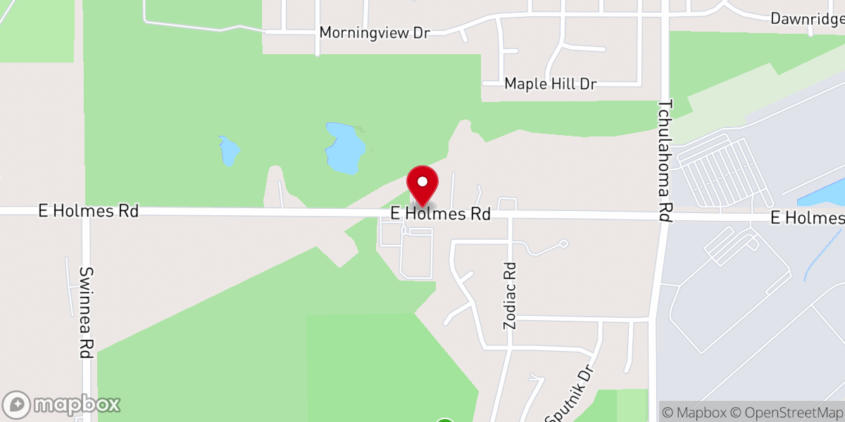 Map showing location of Fellowship United Baptist Church