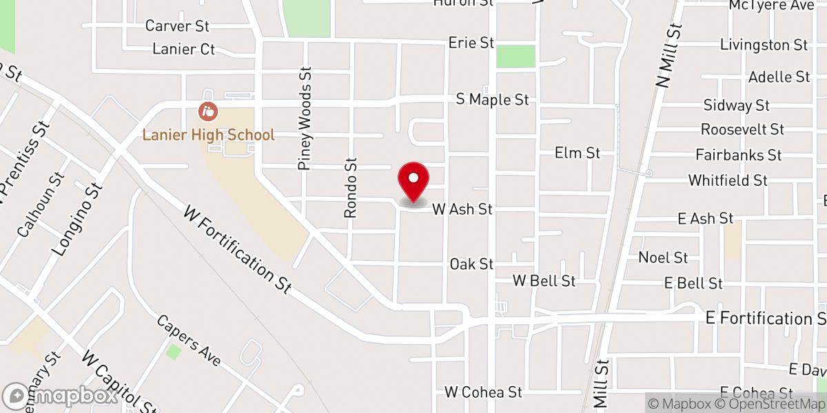 Map showing location of Bethany Church of the Nazarene