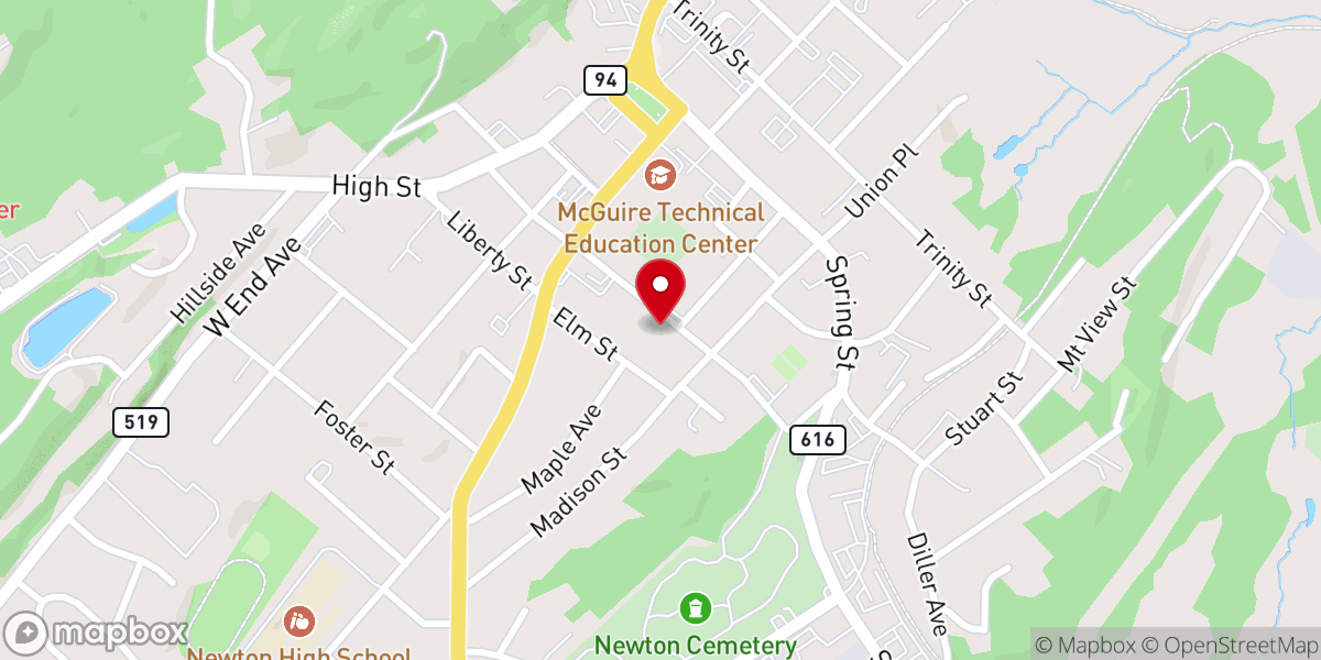 Map showing location of Saint Joseph Roman Catholic Church