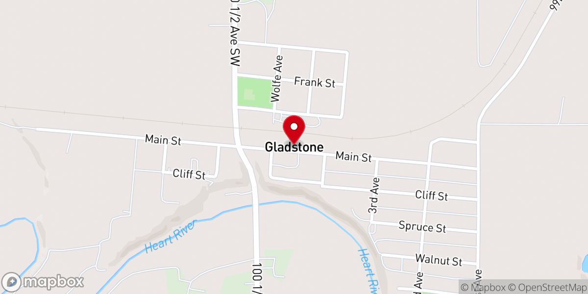 Map showing location of Gladstone
