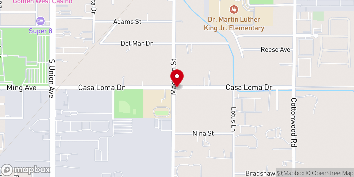 Map showing location of The Peoples Missionary Baptist Church