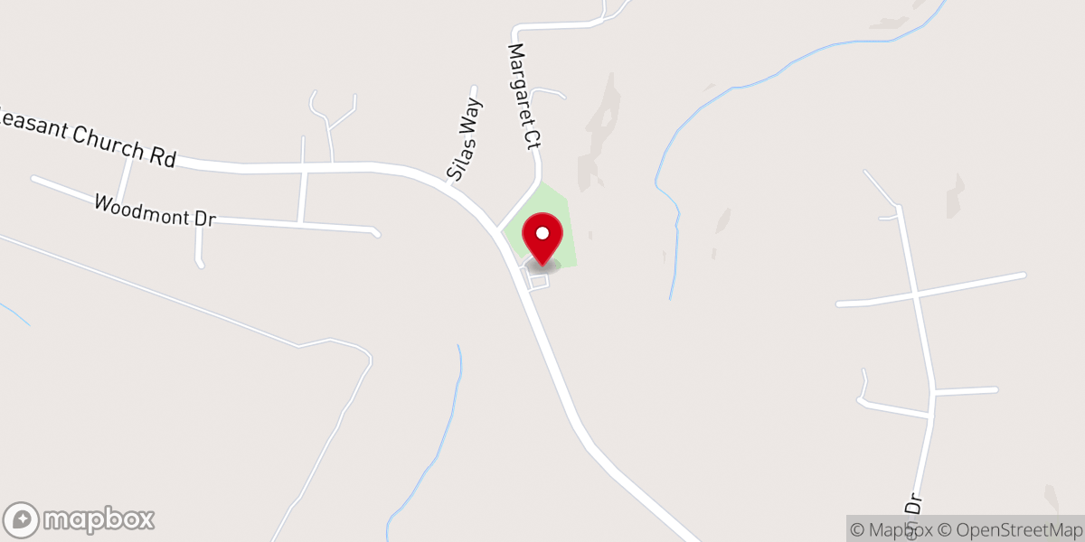 Map showing location of Mt Pleasant Baptist Church