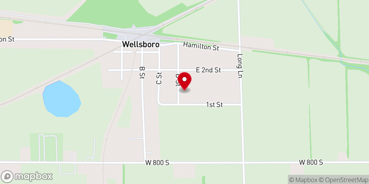 Map showing location of Bible Church