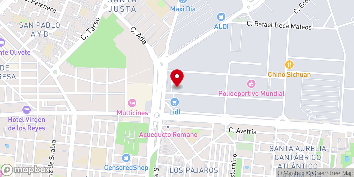 Map showing location of Centro de Ayuda Cristiano Sevilla