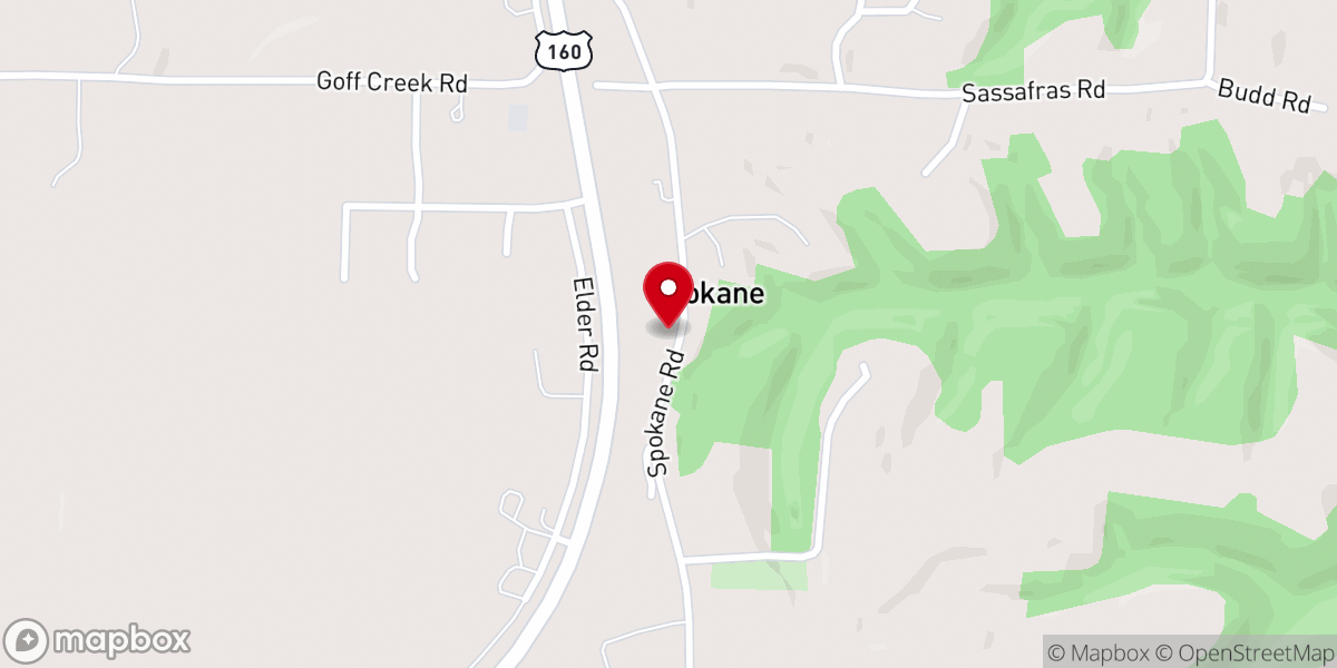Map showing location of Spokane First Baptist Church