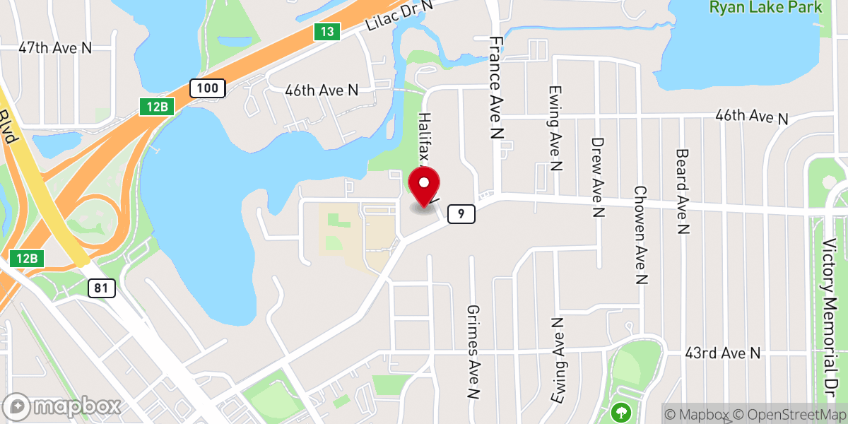 Map showing location of Faith Evangelical Free Church