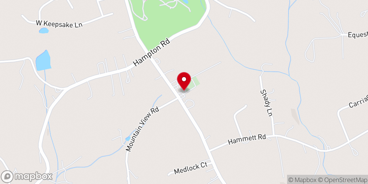 Map showing location of Little Mountain Baptist Church