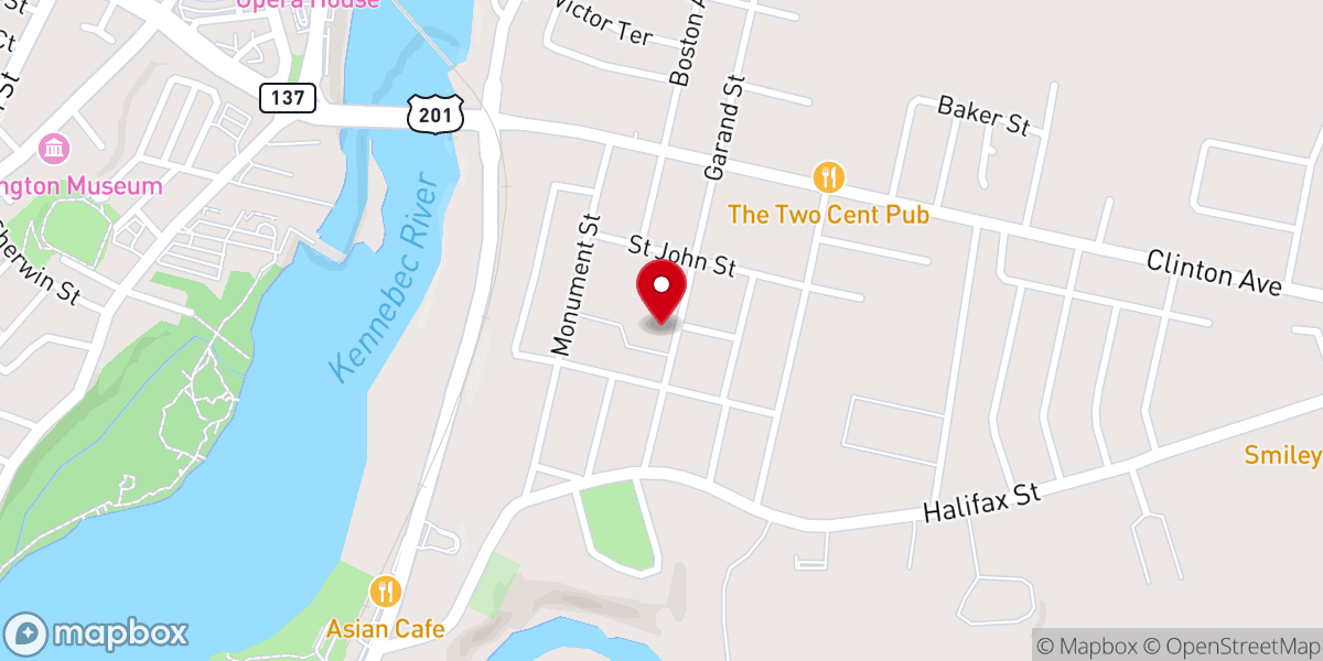 Map showing location of Corpus Christi Parish Office