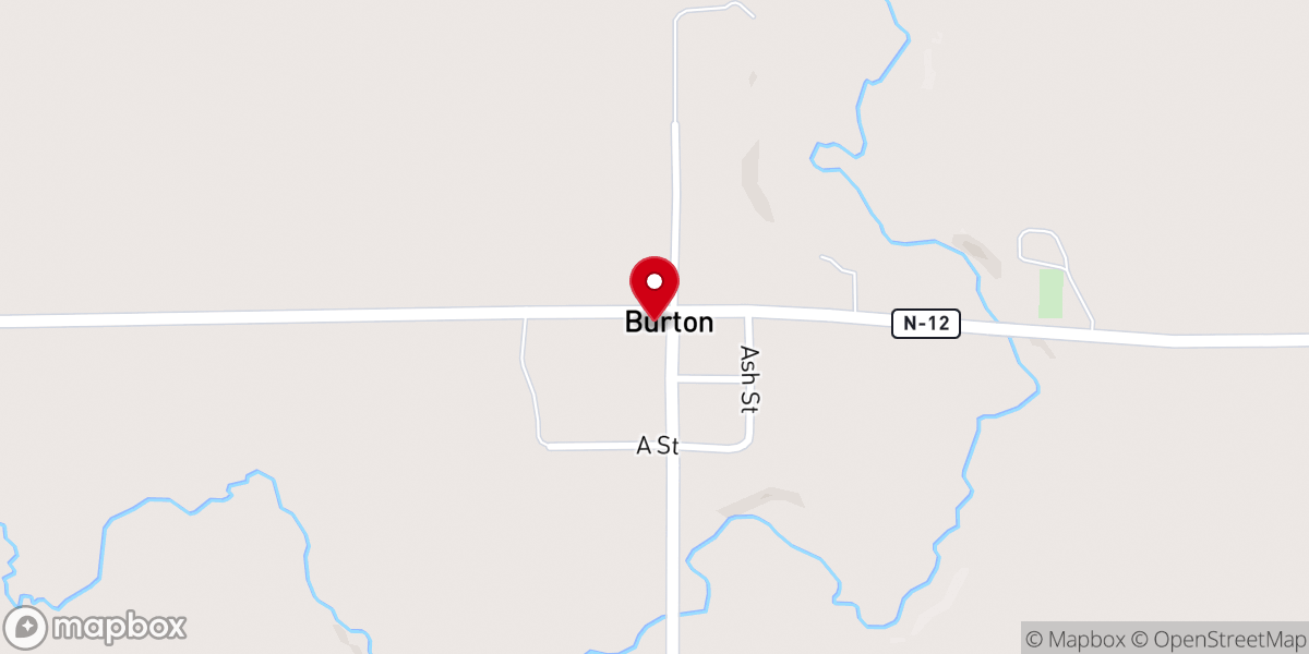 Map showing location of Burton Assembly of God