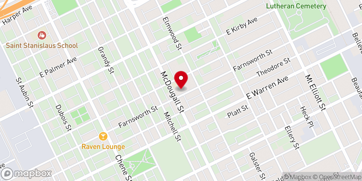 Map showing location of St Hyacinth Church