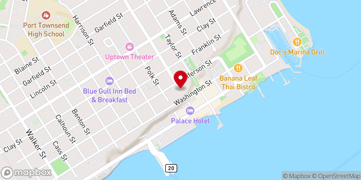 Map showing location of Historic Fire Bell Tower