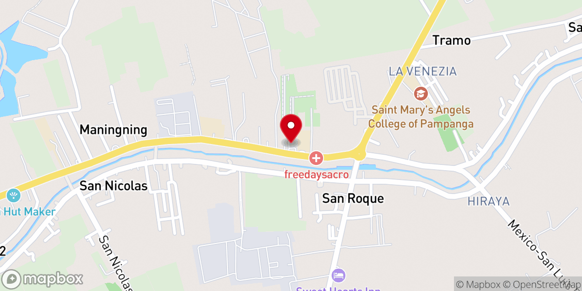 Map showing location of Sto. Domingo Parish Church - Santo Domingo, Mexico, Pampanga (Archdiocese of San Fernando)