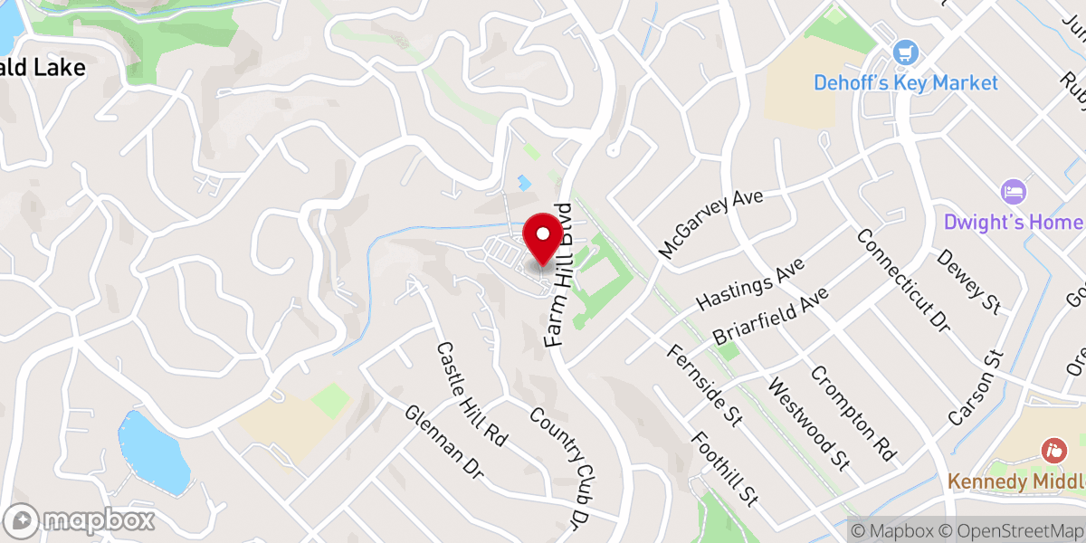 Map showing location of Peninsula Covenant Church