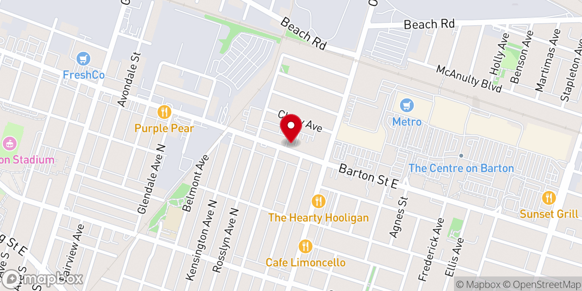 Map showing location of The Church Of Pentecost Hamilton