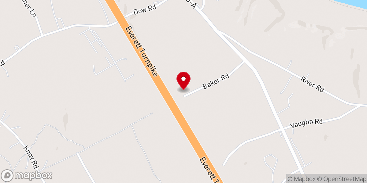 Map showing location of Birthplace of Mary Baker Eddy